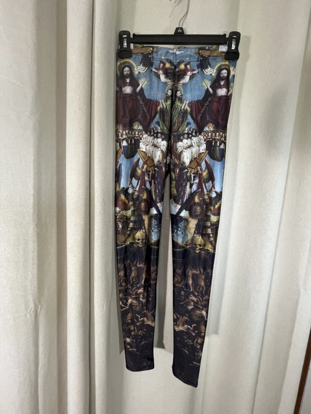 Vintage Blackmilk leggings Van Eyck vivid apocalyptic iconography, XS / S
